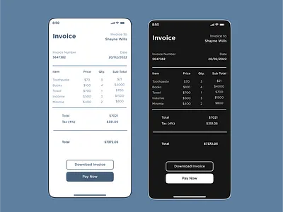 Invoice invoice productdesign