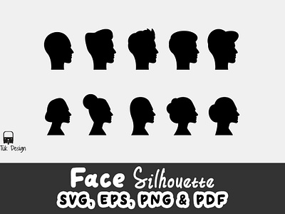 Man and woman face silhouette