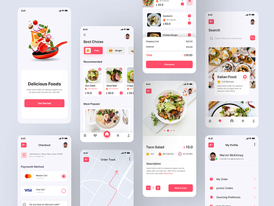 Food Application Design ai food app card design app ar food app cooking cooking app food app ui food application design food delivery app food delivery application design ios app minimal minimalist mobile online food services recipe app restaurant app restaurant news feed social app ui ux