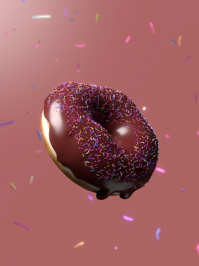 Donut/Doughnut in 3D Blender 3d animation