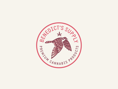 Benedict's Supply bird logo cannabis leaf cannabis logo wings logo