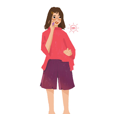 Unpleasant meeting 2d app art branding character design characters colorful design girl graphic design illustration illustrator invitation invite logo people portrait simple ui woman