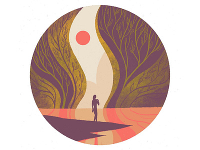 Dream #3 colour illustration illustrator landscape texture