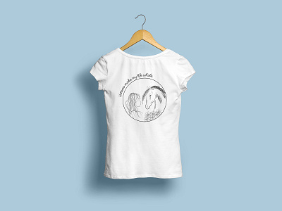 T-SHIRT adobe girl girlillustration horse horseillustration ill illustration illustrationfortshirt simpleillustration tshirt tshirtdesign vector