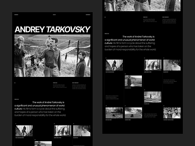 ANDREY TARKOVSKY_2 concept design digital designer film minimal typography ui