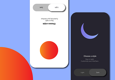 Customize your interface ( Light/Dark) graphic design ui ux vector