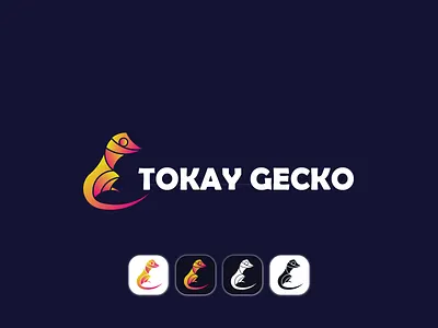 TOKAY GECKO LOGO animal logo branding logo colorful logo graphic design iconic logo logo logo icon logo vector logos minimalist logo tokay gecko logo