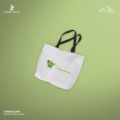 The Green Grocer - Carry bag adobe branding illustration logo