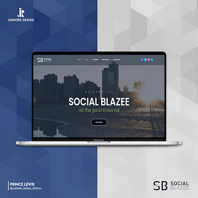 Social Blazee - Web design logo web design
