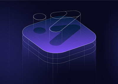 Icon Design adobe adobeillustrator adobephotoshop app appicon bigsur design desktop digital geometric gradient graphicdesign icon ios logo logotype minimalistic orange purple violet