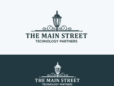 Main Street Logo for App/I.T. Brand branding design logo vector