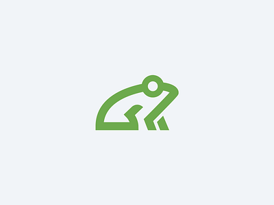 Frog Logomark animal frog line logo mascot minimal nature