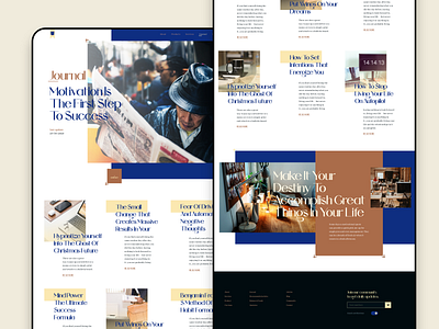 BlueBox - Journal colored design landing page ui ux web web design
