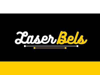 LaserBels Logo Design branding design graphic design icon illustration logo logo design modern photoshop text text logo vector yellow