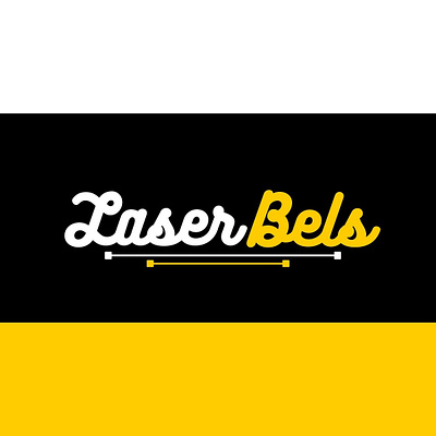 LaserBels Logo Design branding design graphic design icon illustration logo logo design modern photoshop text text logo vector yellow