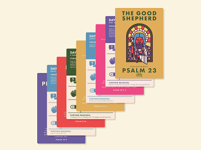 Psalm 23 Kids Devotion Card Illustrations bible church communion gateway church jesus kidmin kidsmin psalm 23 psalms sheep shepherd stained glass texas church the good shepherd