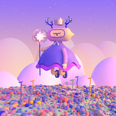 Drifting Along 3d 3dart 3dillustration blender blender3d c4d cinema4d design illustration