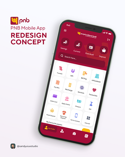 PNB Mobile App Redesign Concept adobexd app branding dailyuichallenge design icon illustration logo mockup pnb mobile app pnbapp uidesign uiuxdesign