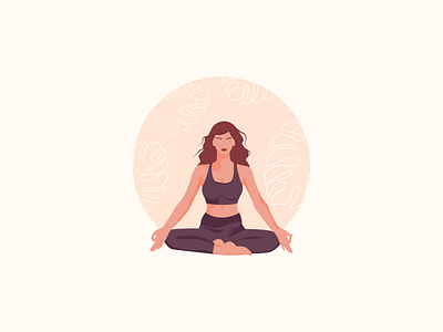 faceless yoga girl in lotus position