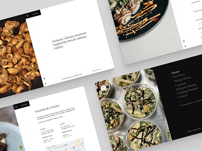 Catering website minimal design design interaction design minimal minimal design simple animations web design web interactions webflow