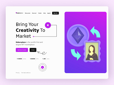 NFT marketplace app branding design nft product design ui ux web