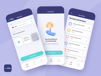 WeFax App app design illustration mobile app mobile app design ui ux