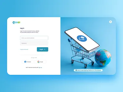 E-commerce Web login UI app brand business design ecommerce landing page ui ux ui web web design website ui