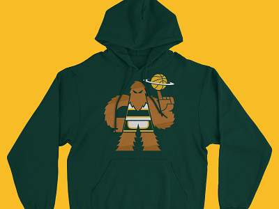 Sasquatch Hoodie apparel basketball bigfoot hoodie mascot nba pnw sasquatch seattle seattle sonics seattle supersonics shirt sonics sports squatch supersonics yetti