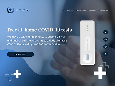 Daily UI Challenge 010 (Social share) branding covid covid 19 covid test daily 100 challenge daily ui design landing page logo medicine photoshop ui vector