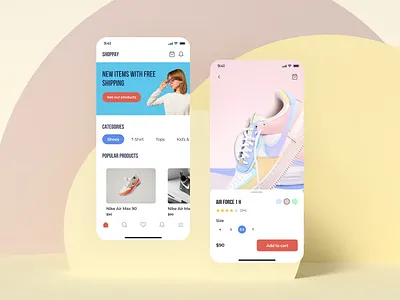 Shoppay - Ecommerce Mobile App UI Kit clean components design ecommerce figma illustration kit mobile shop ui uidesign uxdesign