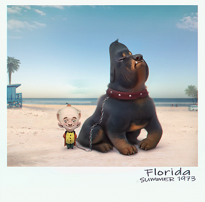 Devil on vacation. Florida 1973 character characterdesign digitalart illustraion mascot design vector illustration