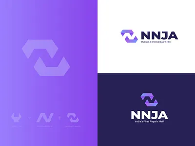 Repair Mall Logo | N Letter branding flat graphic design letter n logo logo mark mall logo minimal negative logo ninja nnja repair logo