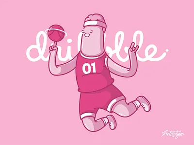 Dribbble it Baby !!! charcater cute design dribbble fun hello hellodribbble illustration invite shot vector