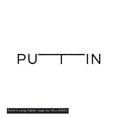 Putin's long table. branding design graphic design logo long symbol table