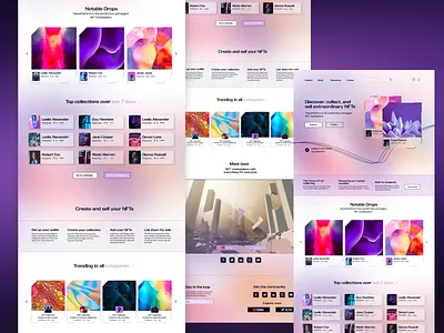 NFTs Landing page 🤟 adobe branding design figma illustration logo ui ux web website
