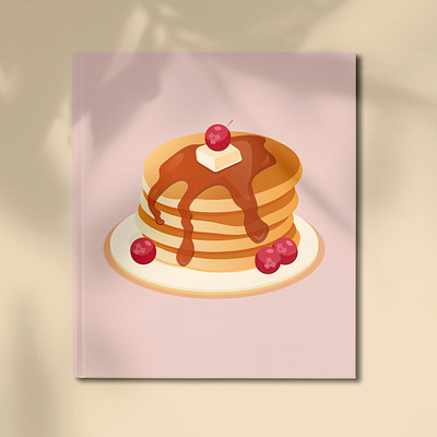 Pancakes with cowberry cowberry spring