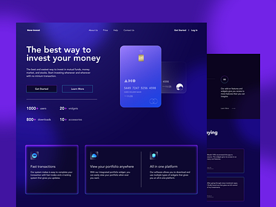 Investment Landing Page color design figma landing page landingpage ui ui concept ui ideas user interface ux uxui webdesign website