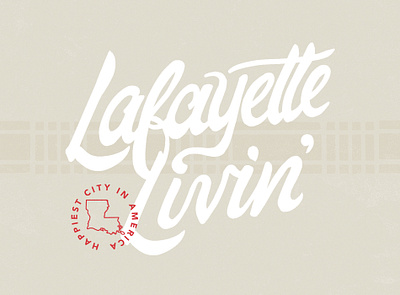 Lafayette Livin' brand branding handdrawn handlettered lettering