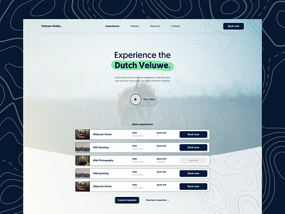 Book your Veluwe experience online branding design graphic design typography ui ux vector