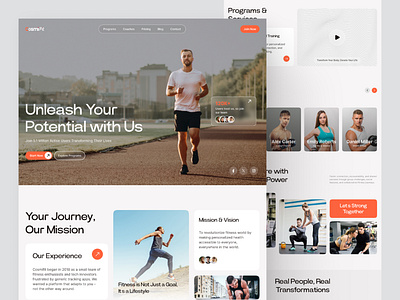 CosmiFit - Fitness Website Design app design dribbbleshots fitnesswebsite gym landing page health landingpage ui uidesign ux webdesign