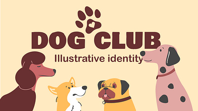 Dog club Illustrative identity adobe illustrator adobe photoshop branding design dog club dogs graphic design illustration illustrative identity line vector