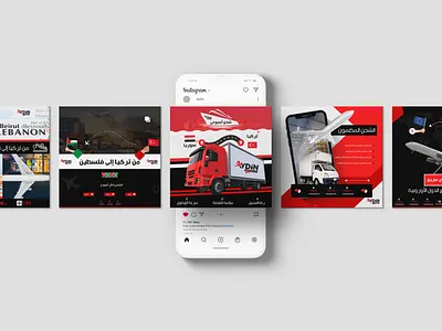 Cargo & Shipping Company Post Designs ads advertisment branding facebook graphic design instagram post social media