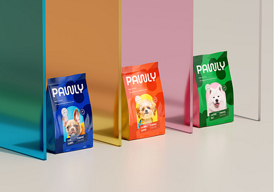 Pawly Branding and Packaging Design - Pet 3d animal animation branding dog emblem label logo logotype packaging packaging design pet pet branding ui veterinary