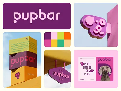 Pupbar Branding & Packaging Design - Pets 3d animal animation branding dog label logo packaging packaging design pet pet branding pets ui veterinary