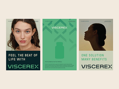 Viscerex Branding and Packaging Design - Supplement 2 3d brand identity branding health label logo medical medicine packaging supplement ui vitamins