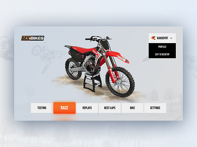 MX Bikes redesign game game ui motocross game mx bikes mxbikes redesign ui design ui design brasil ui designer ui game ux design ux design brasil ux designer