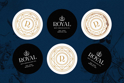 Royal Hot Chocolate Co. Coasters boston chocolate coaster drink hot king mockup restaurant royal