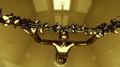 The Crown is Yours 3d 3d art 3ddesign crown golden statue