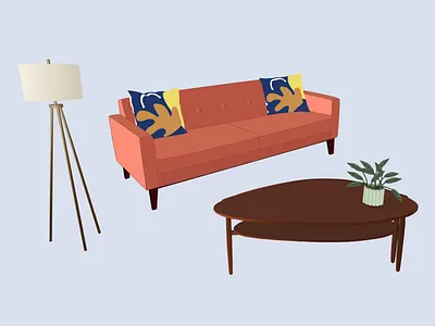 "How's that case study going?" "Sofa, so good..." design graphic design illustration vector