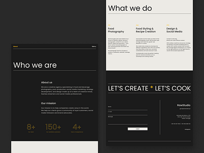 RawStudio - Website Concept about page about us clean design graphic design minimal ui user experience user interaction user interface ux web design webpage